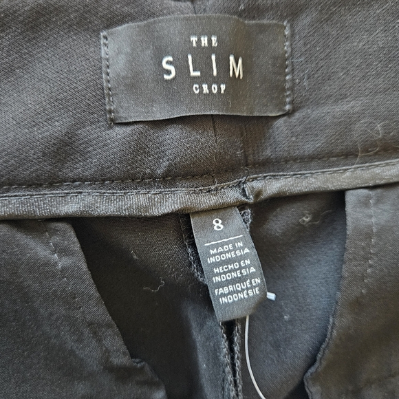 Women’s White House Black Market The Slim Crop blk dress pants slacks SZ 8R NWT - Picture 9 of 16